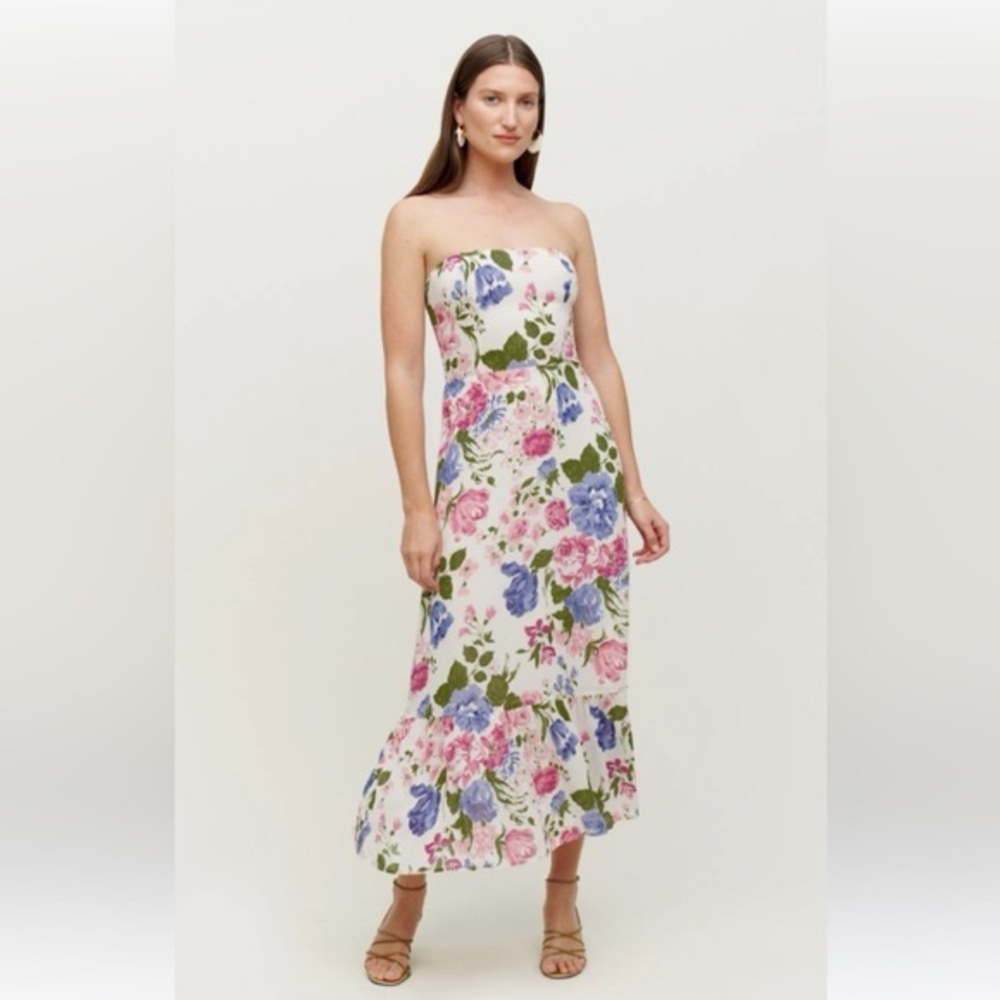 Floral Strapless Dress